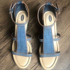 Dr. Scholl's True Comfort Sandal Denim T Strap